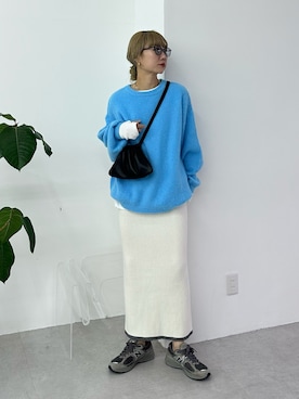 「feepur（フェピュール）の巾着ショルダーbag（ショルダーバッグ）」を使った、YUKAさん（レディース・167cm）の秋コーディネート