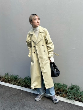「feepur（フェピュール）のアイテム（トレンチコート）」を使った、YUKAさん（レディース・167cm）の秋コーディネート