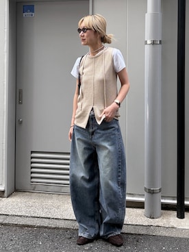 「feepur（フェピュール）のアイテム（シューズ）」を使った、YUKAさん（レディース・167cm）の春コーディネート
