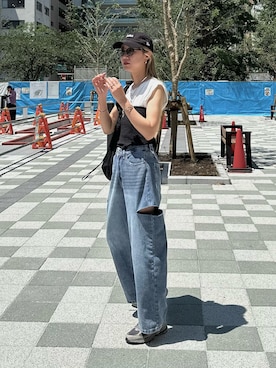 「feepur（フェピュール）のアイテム（その他トップス）」を使った、YUKAさん（レディース・167cm）の夏コーディネート