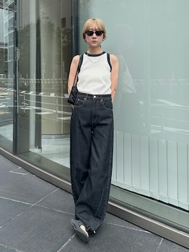 「H&M（エイチ・アンド・エム）のアイテム（ハンドバッグ）」を使った、YUKAさん（レディース・167cm）の夏コーディネート