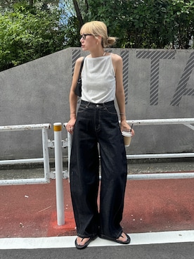 「アイテム（キャミソール）」を使った、YUKAさん（レディース・167cm）の夏コーディネート