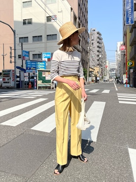 「マリンコーデ」｜「アイテム（その他）」を使った、YUKAさん（レディース・167cm）の春コーディネート