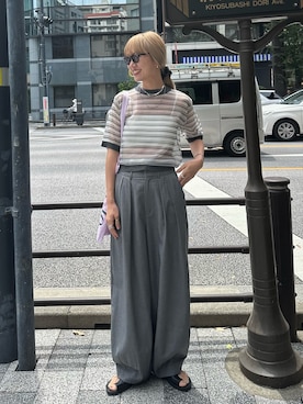 「ANGIE（アンジー）のアイテム（シューズ）」を使った、YUKAさん（レディース・167cm）の夏コーディネート