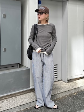 「SALOMON（サロモン）のアイテム」を使った、YUKAさん（レディース・167cm）の春コーディネート