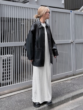 「アイテム（ワンピース/ドレス）」を使った、YUKAさん（レディース・167cm）の春コーディネート