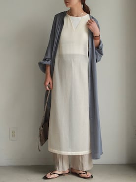 「feepur（フェピュール）のアイテム（シャツワンピース）」を使った、YUKAさん（レディース・167cm）の夏コーディネート