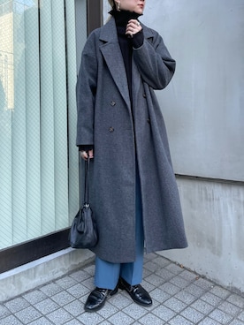 「feepur（フェピュール）のアイテム（チェスターコート）」を使った、YUKAさん（レディース・167cm）の秋コーディネート
