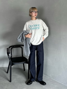 「feepur（フェピュール）のアイテム（スウェット）」を使った、YUKAさん（レディース・167cm）の秋コーディネート