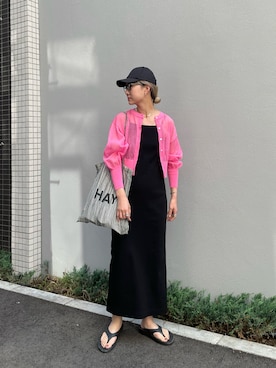「H&M（エイチ・アンド・エム）のアイテム（キャップ）」を使った、YUKAさん（レディース・167cm）の春コーディネート
