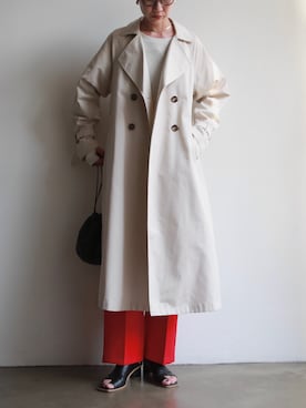 「feepur（フェピュール）のアイテム（トレンチコート）」を使った、YUKAさん（レディース・167cm）の春コーディネート