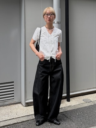 「feepur(フェピュール)のハーフコットンブラウス(シャツ/ブラウス)」を使った、YUKAさん(レディース・167cm)の夏コーディネート
