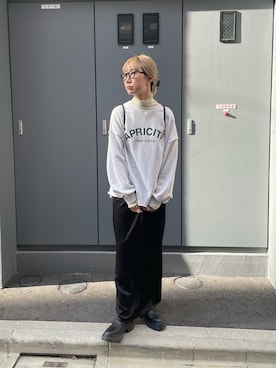 「Firsthand（ファーストハンド）のアイテム（ブーツ）」を使った、YUKAさん（レディース・167cm）の冬コーディネート