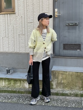 「グラデーションニット」｜「アイテム（その他）」を使った、YUKAさん（レディース・167cm）の秋コーディネート