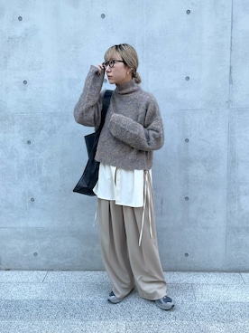 「JIL SANDER（ジルサンダー）のアイテム」を使った、YUKAさん（レディース・167cm）の冬コーディネート