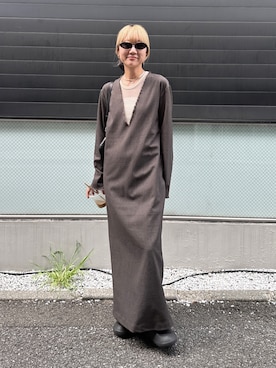「アイテム（ワンピース）」を使った、YUKAさん（レディース・167cm）の夏コーディネート
