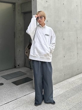 「feepur（フェピュール）のアイテム（スウェット）」を使った、YUKAさん（レディース・167cm）の秋コーディネート