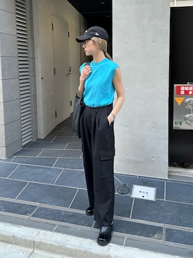 「feepur（フェピュール）のアイテム（カーゴパンツ）」を使った、YUKAさん（レディース・167cm）の春コーディネート