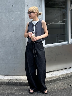「OOFOS（ウーフォス）のアイテム」を使った、YUKAさん（骨格ウェーブ・レディース・167cm）の夏コーディネート