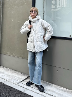 「feepur（フェピュール）のアイテム（ダウンジャケット/コート）」を使った、YUKAさん（レディース・167cm）の秋コーディネート