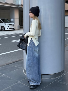 「ZARA（ザラ）のアイテム（帽子）」を使った、YUKAさん（レディース・167cm）の春コーディネート