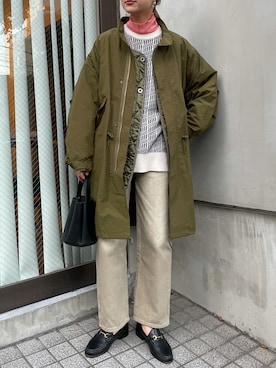 「feepur（フェピュール）のアイテム（モッズコート）」を使った、YUKAさん（レディース・167cm）の冬コーディネート