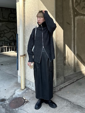 「Firsthand（ファーストハンド）のアイテム（ブーツ）」を使った、YUKAさん（レディース・167cm）の秋コーディネート