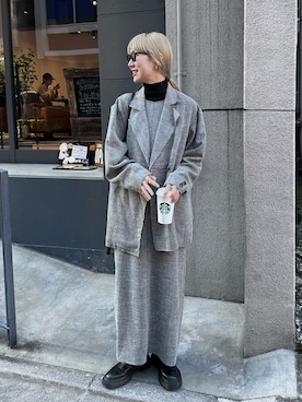 「feepur（フェピュール）のアイテム（ジャケット/アウター）」を使った、YUKAさん（レディース・167cm）の冬コーディネート