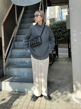 「Firsthand（ファーストハンド）のアイテム（ブーツ）」を使った、YUKAさん（レディース・167cm）の冬コーディネート