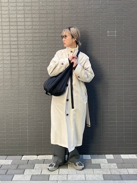 「feepur（フェピュール）のアイテム（トレンチコート）」を使った、YUKAさん（レディース・167cm）の冬コーディネート
