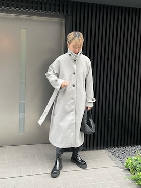 「feepur（フェピュール）のアイテム（ステンカラーコート）」を使った、YUKAさん（レディース・167cm）の夏コーディネート