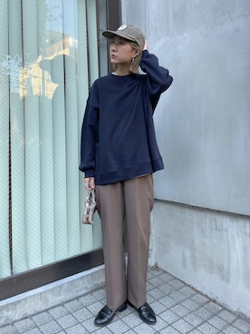 「feepur（フェピュール）のアイテム（スウェット）」を使った、YUKAさん（レディース・167cm）の秋コーディネート