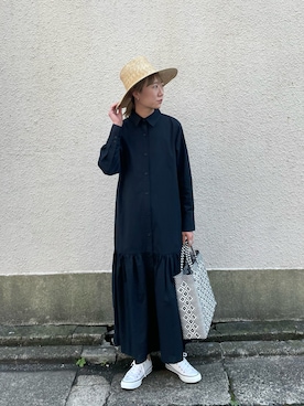 「feepur（フェピュール）のアイテム（シャツワンピース）」を使った、YUKAさん（レディース・167cm）の春コーディネート