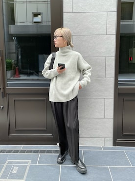 「Firsthand（ファーストハンド）のアイテム（ブーツ）」を使った、YUKAさん（レディース・167cm）の秋コーディネート