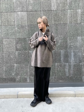 「ENOF（イナフ）のアイテム」を使った、YUKAさん（レディース・167cm）の秋コーディネート