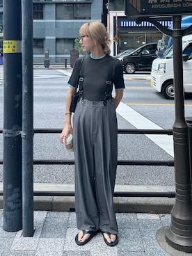 「H&M（エイチ・アンド・エム）のアイテム（ハンドバッグ）」を使った、YUKAさん（レディース・167cm）の夏コーディネート