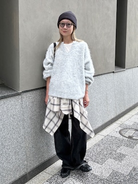 「アイテム（帽子）」を使った、YUKAさん（レディース・167cm）の秋コーディネート