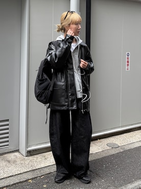 「アイテム（ファッション雑貨）」を使った、YUKAさん（レディース・167cm）の秋コーディネート