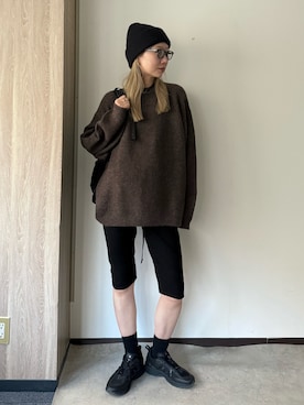 「アイテム（サングラス）」を使った、YUKAさん（レディース・167cm）の秋コーディネート