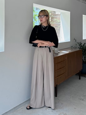 「ANGIE（アンジー）のアイテム（シューズ）」を使った、YUKAさん（レディース・167cm）の夏コーディネート