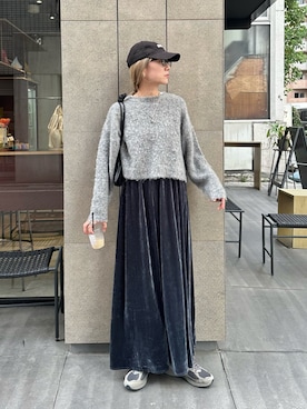 「feepur（フェピュール）の巾着ショルダーbag（ショルダーバッグ）」を使った、YUKAさん（レディース・167cm）の秋コーディネート