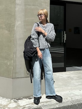 「Firsthand（ファーストハンド）のアイテム（ブーツ）」を使った、YUKAさん（レディース・167cm）の秋コーディネート