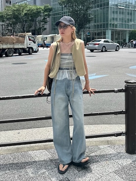 「feepur（フェピュール）のアイテム」を使った、YUKAさん（レディース・167cm）の夏コーディネート