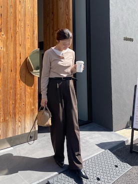 「キャメル」｜kajiharaさん（レディース・157cm）の秋コーディネート