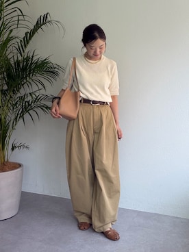 「IACUCCI（イアクッチ）のアイテム」を使った、kajiharaさん（レディース・157cm）の夏コーディネート
