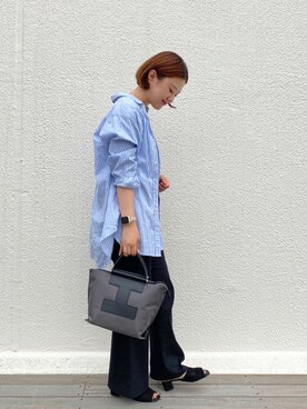 「IACUCCI（イアクッチ）のアイテム（ハンドバッグ）」を使った、kajiharaさん（レディース・157cm）の夏コーディネート