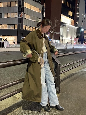 Barbour（バブアー）の「□□別注【Barbour/バブアー】OS BURGHLEY JS EXCLUSIVE：コート（その他アウター）」 -  WEAR