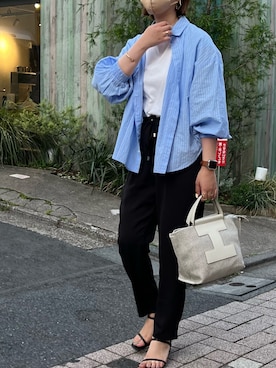 「UNTITLED（アンタイトル）のアイテム（サンダル）」を使った、kajiharaさん（レディース・157cm）の夏コーディネート