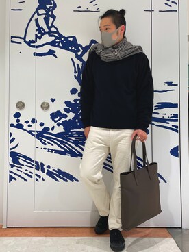 Agnes B アニエスベー のトートバッグを使ったメンズ人気ファッションコーディネート Wear