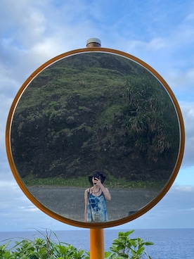 「A ROOM MODELのアイテム」を使った、Han Hsiaoさん（レディース・153cm）の夏コーディネート